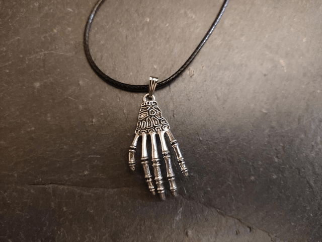 Skeleton Hand Halloween Necklace