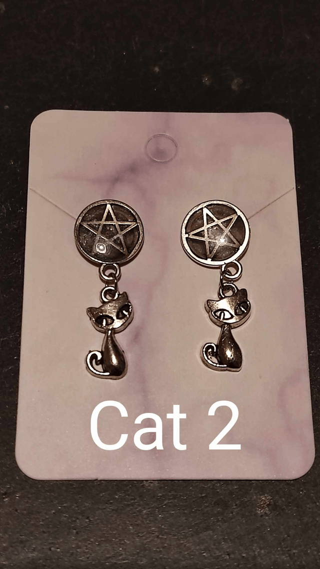 Halloween Cat Stud Earrings
