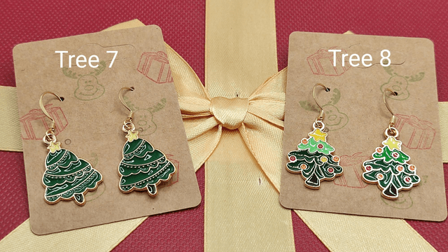 Christmas Tree Hook Earrings