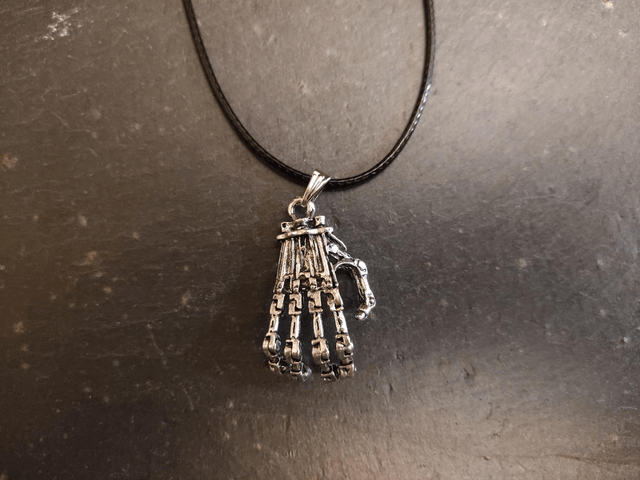 Skeleton Hand Halloween Necklace