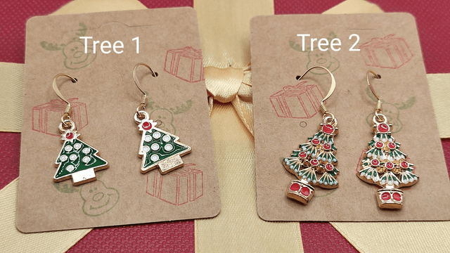 Christmas Tree Hook Earrings