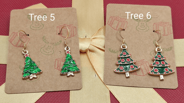 Christmas Tree Hook Earrings