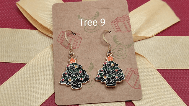 Christmas Tree Hook Earrings