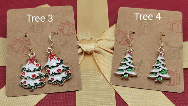 Christmas Tree Hook Earrings