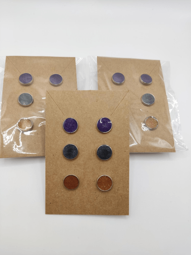 Halloween Coloured Stud Earrings X 3