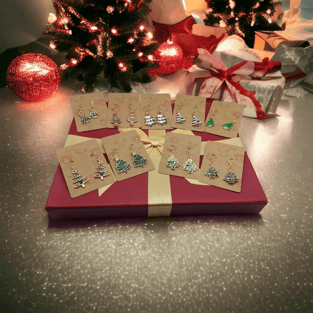 Christmas Tree Hook Earrings